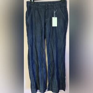 NWT Flamingals by Flamingo wide leg iridescent lightweight Jean/pants size Small